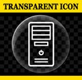 Computer case vector transparent icon Royalty Free Stock Photo