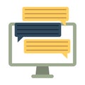 Computer chat bubbles symbol Royalty Free Stock Photo