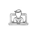 Sketch icon - Computer chat Royalty Free Stock Photo