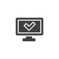 Computer check mark vector icon