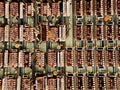 computer chip or aerial view of a futuristic city