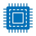 Computer chip, cpu Isolated Vector icon which can easily modify Royalty Free Stock Photo