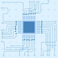 Computer chip Electronic circuit board vector for technology and finance concept and education for future Royalty Free Stock Photo