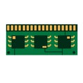 Computer Chip Hardware. Green microchip. Microprocessor and microcircuit icon Royalty Free Stock Photo