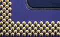 Computer chip pins cpu processor pentium magnified.