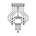 Computer chip sistem isolated. Accessories for digital devices