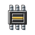 Computer chip technology icon representing data processing Royalty Free Stock Photo