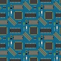Computer chip technology processor circuit Royalty Free Stock Photo