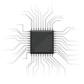 Computer chip vector design illustration Royalty Free Stock Photo