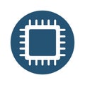 Computer chip Vector icon which can easily modify or edit Royalty Free Stock Photo