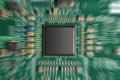 Computer chip zoomed Royalty Free Stock Photo