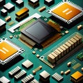 computer chips, AI-generatet Royalty Free Stock Photo