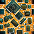 computer chips, AI-generatet Royalty Free Stock Photo