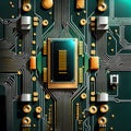 computer chips, AI-generatet Royalty Free Stock Photo