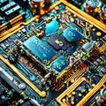 computer chips, AI-generatet Royalty Free Stock Photo