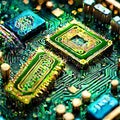 computer chips, AI-generatet Royalty Free Stock Photo