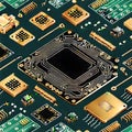 computer chips, AI-generatet Royalty Free Stock Photo