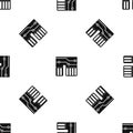 Computer chipset pattern seamless black
