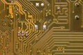 Computer circuit board close up. Background for the theme of electronics and computerization