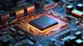 Computer circuit board. Computer Processor digital concept background. Royalty Free Stock Photo