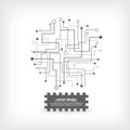 Computer circuit board pattern Royalty Free Stock Photo