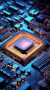 Computer circuit board. Computer Processor digital concept background. Royalty Free Stock Photo