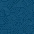 Computer circuit board. Seamless pattern. Royalty Free Stock Photo