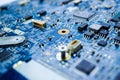 Computer circuit cpu chip mainboard core processor electronics device Royalty Free Stock Photo