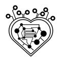 computer circuit heart electronic component linear