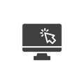 Computer click cursor vector icon