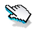 Computer click hand icon pointer Royalty Free Stock Photo