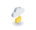 Computer Cloud icon, illustration, vector symbol.