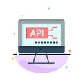Computer, Code, Coding, Education Abstract Flat Color Icon Template