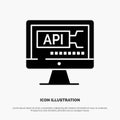 Computer, Code, Coding, Education Solid Black Glyph Icon Royalty Free Stock Photo