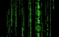 Computer code falling matrix style. Royalty Free Stock Photo