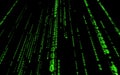 Computer code falling matrix style. Royalty Free Stock Photo