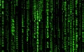 Computer code falling matrix style. Royalty Free Stock Photo