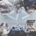 Computer Code HTML Symbol Graphic Concept Royalty Free Stock Photo