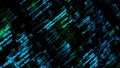 Computer code on LCD monitor. Animation. Endless quantity of programming code lines, artificial intelligence and Royalty Free Stock Photo