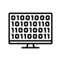 computer code research development line icon vector illustration Royalty Free Stock Photo