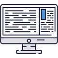 Computer coding and programming vector flat icon