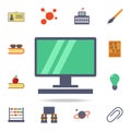 a computer colored icon. Detailed set of colored education icons. Premium graphic design. One of the collection icons for websites Royalty Free Stock Photo