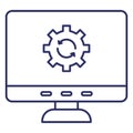 Computer configuration, computer maintenance Vector Icon which can easily modify or edit Royalty Free Stock Photo