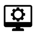 Computer configure Isolated Vector icon which can easily modify or edit Royalty Free Stock Photo