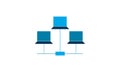 Computer, connection, lan, network, pc icon vector illustration. Royalty Free Stock Photo