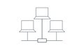 Computer, connection, lan, network, pc icon vector illustration. Royalty Free Stock Photo
