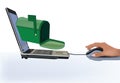 Computer connection opening mail