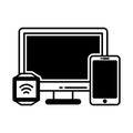 Computer connection Vector Icon which can easily modify or edit