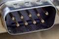 Computer connector. RS-232 interface. Macro Royalty Free Stock Photo