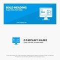 Computer, Construction, Repair, Lcd, Design SOlid Icon Website Banner and Business Logo Template